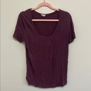 Women's Purple Scoop Neck Top